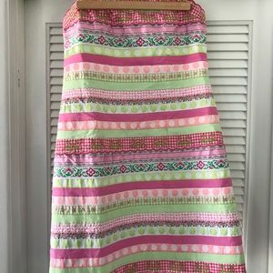 EUC Lilly Pulitzer strapless ribbon dress